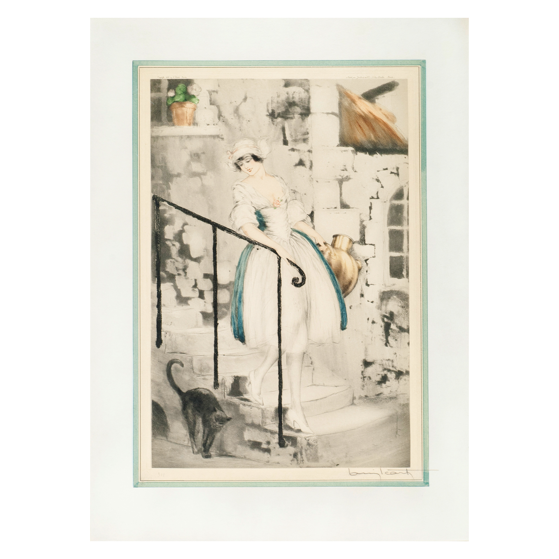 Milkmaid by Louis Icart (Circa 1928); Signed
