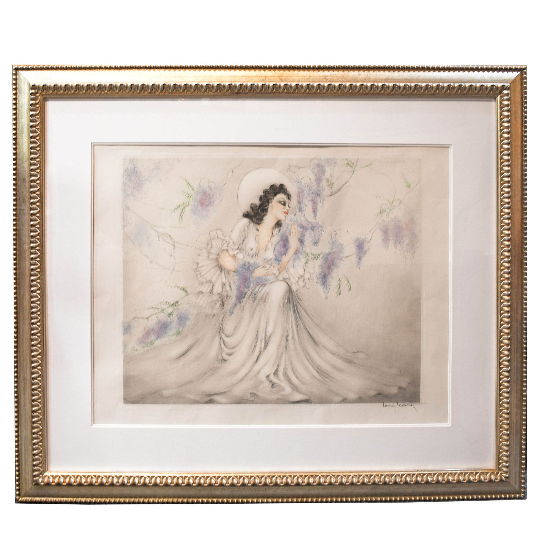 La Glycine Wisteria by Louis Icart (1888-1950); Signed