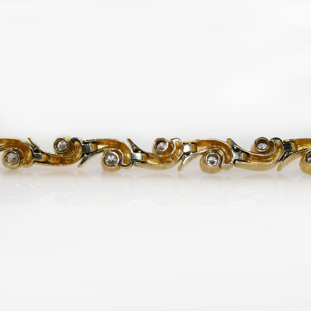 14K Yellow Gold Diamond Bracelet 1.00tdw, 14.3gr - Image 5