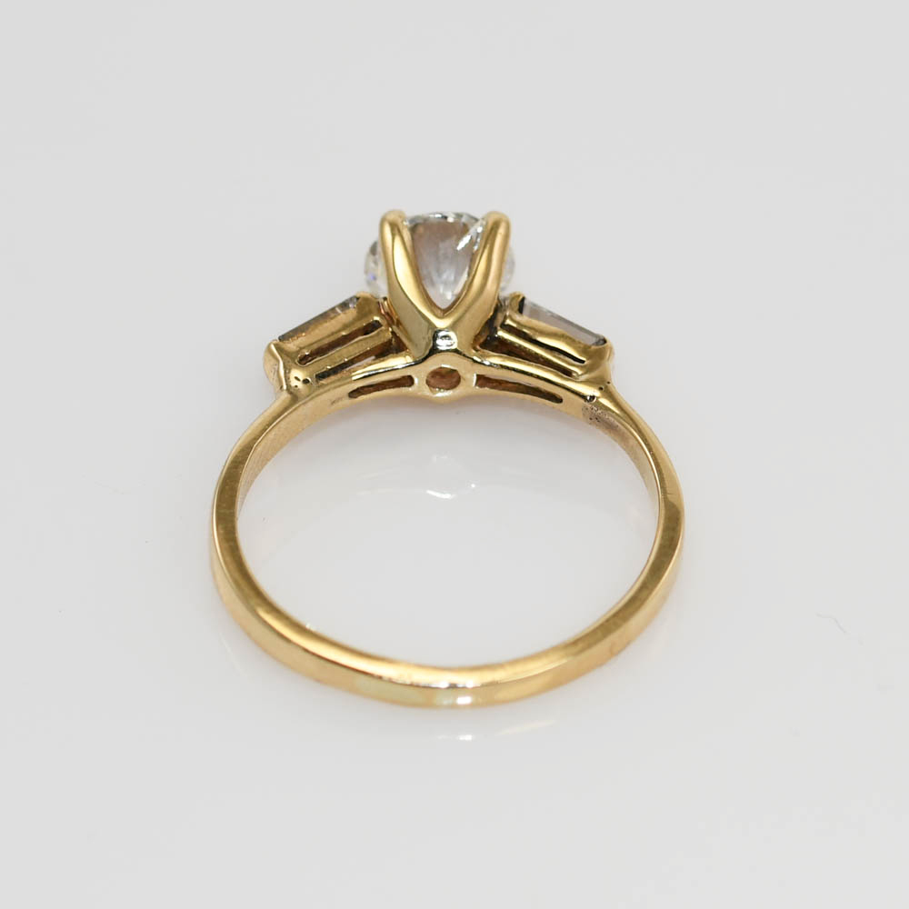 14K Yellow Gold Diamond Engagement Ring 1.03ct, CTR-2.7g - Image 7