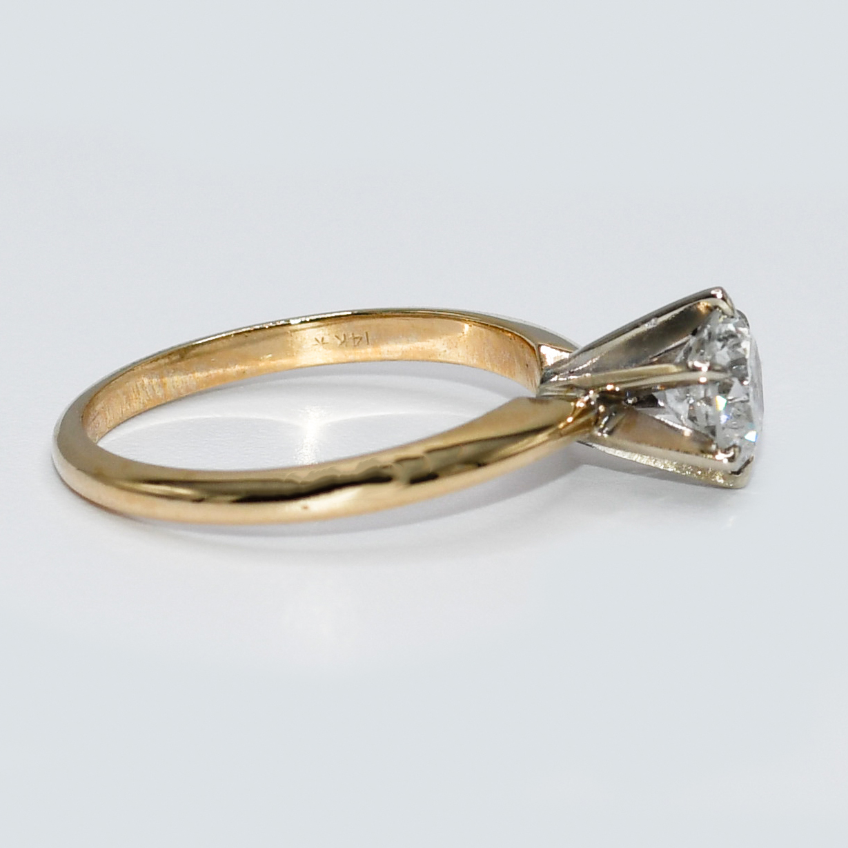 14K Yellow Gold RBC Diamond Solitaire Ring 0.97ct - Image 3
