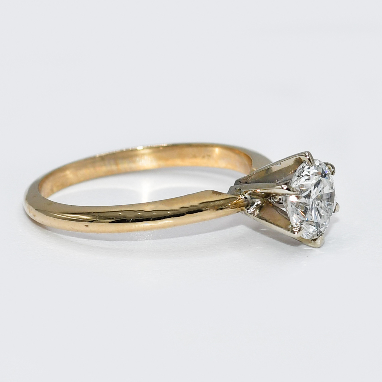 14K Yellow Gold RBC Diamond Solitaire Ring 0.97ct - Image 2