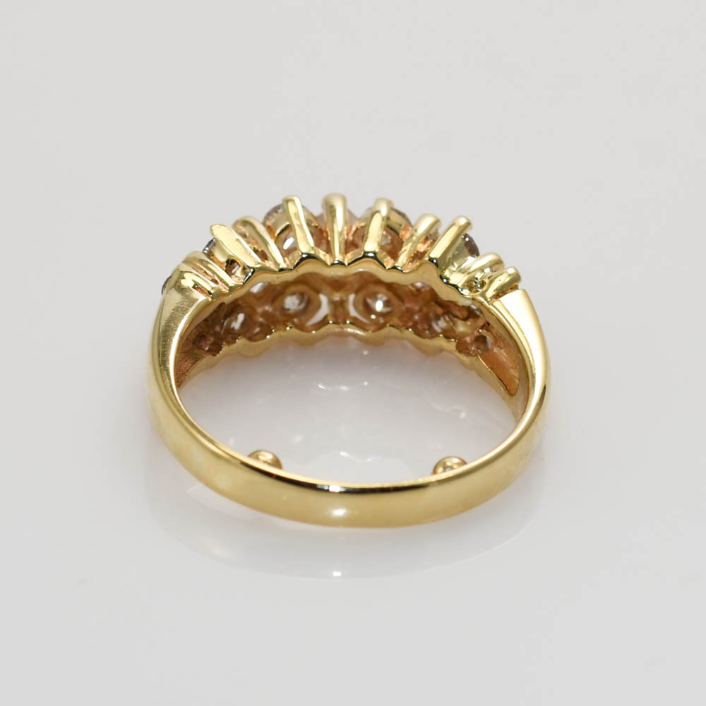 14K Yellow Gold Diamond Cocktail Ring, 1.50tdw, 4.8g - Image 6