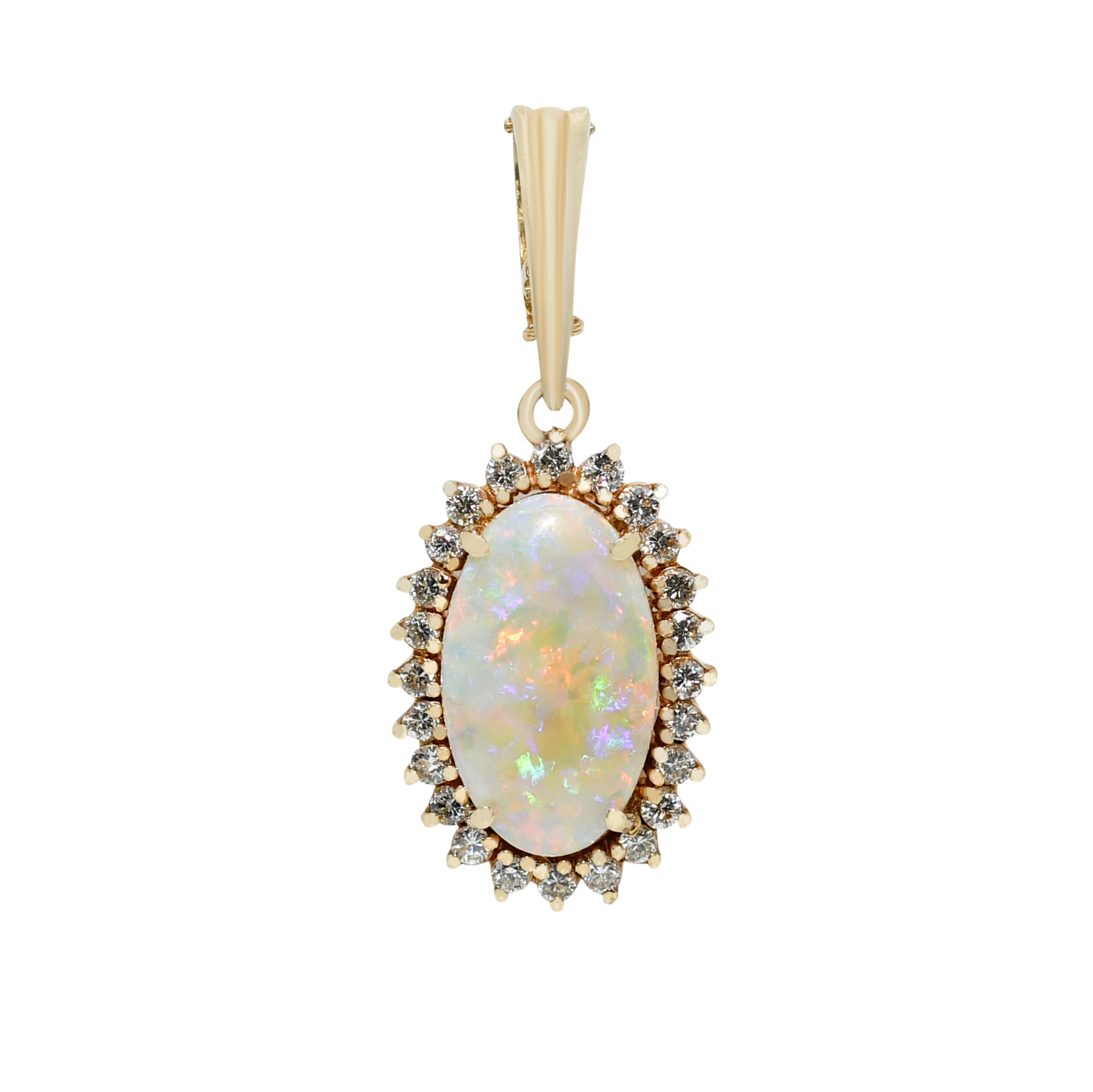 Opal Diamond Pendant