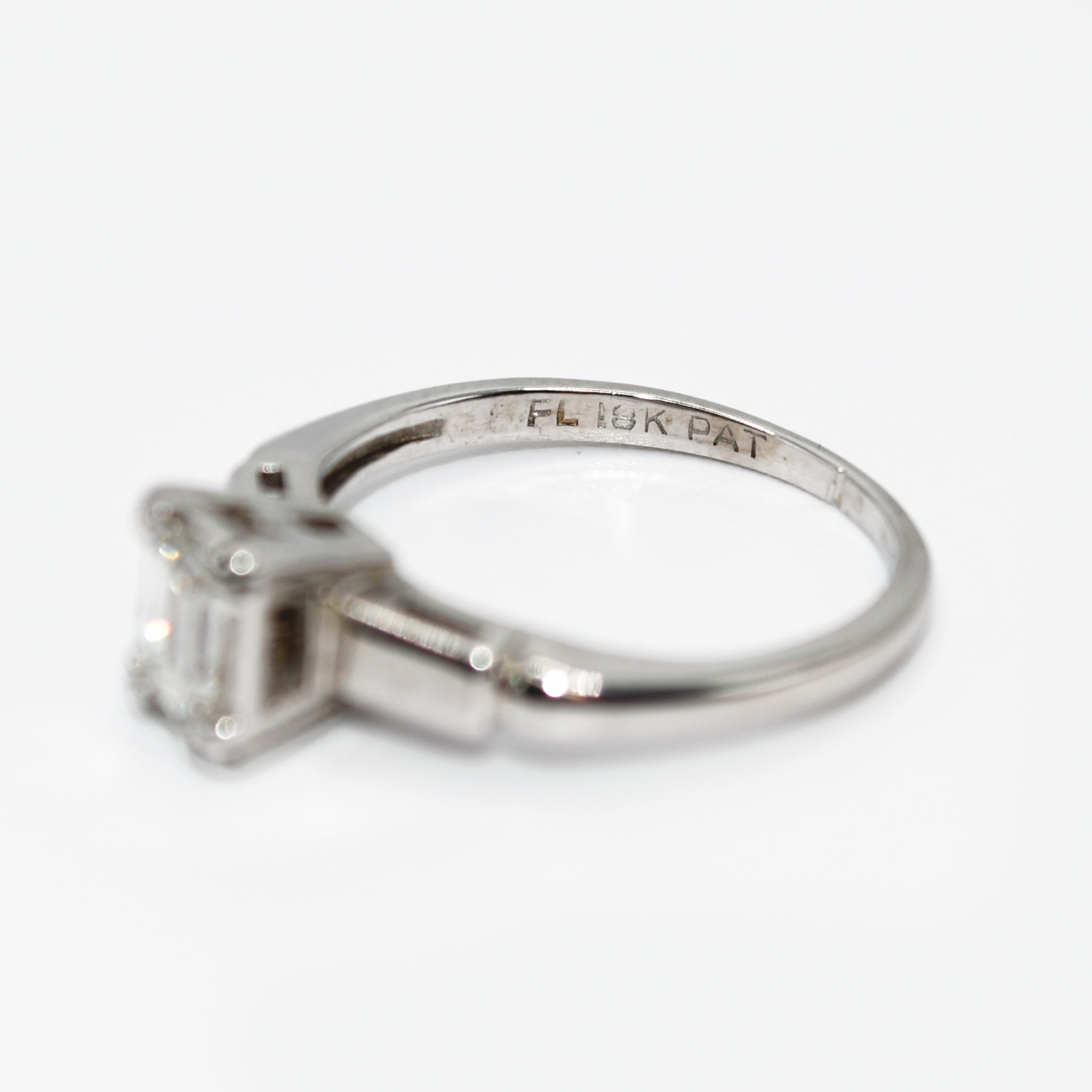 14K White Gold Emerald Cut Diamond Ring, 2.3g - Image 7