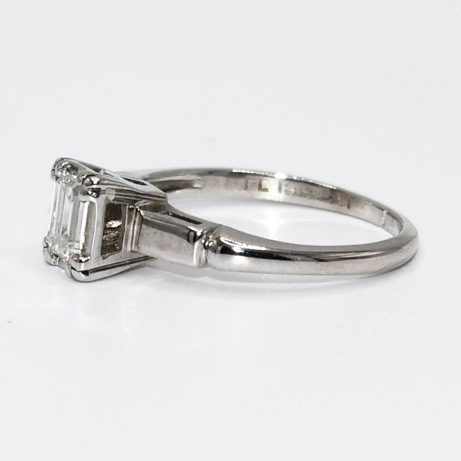 14K White Gold Emerald Cut Diamond Ring, 2.3g - Image 6