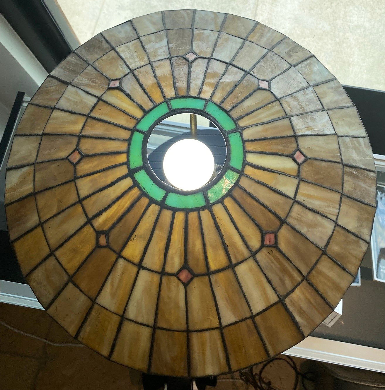 Original American Leaded Lamp Circa 1900-1915 - Image 7