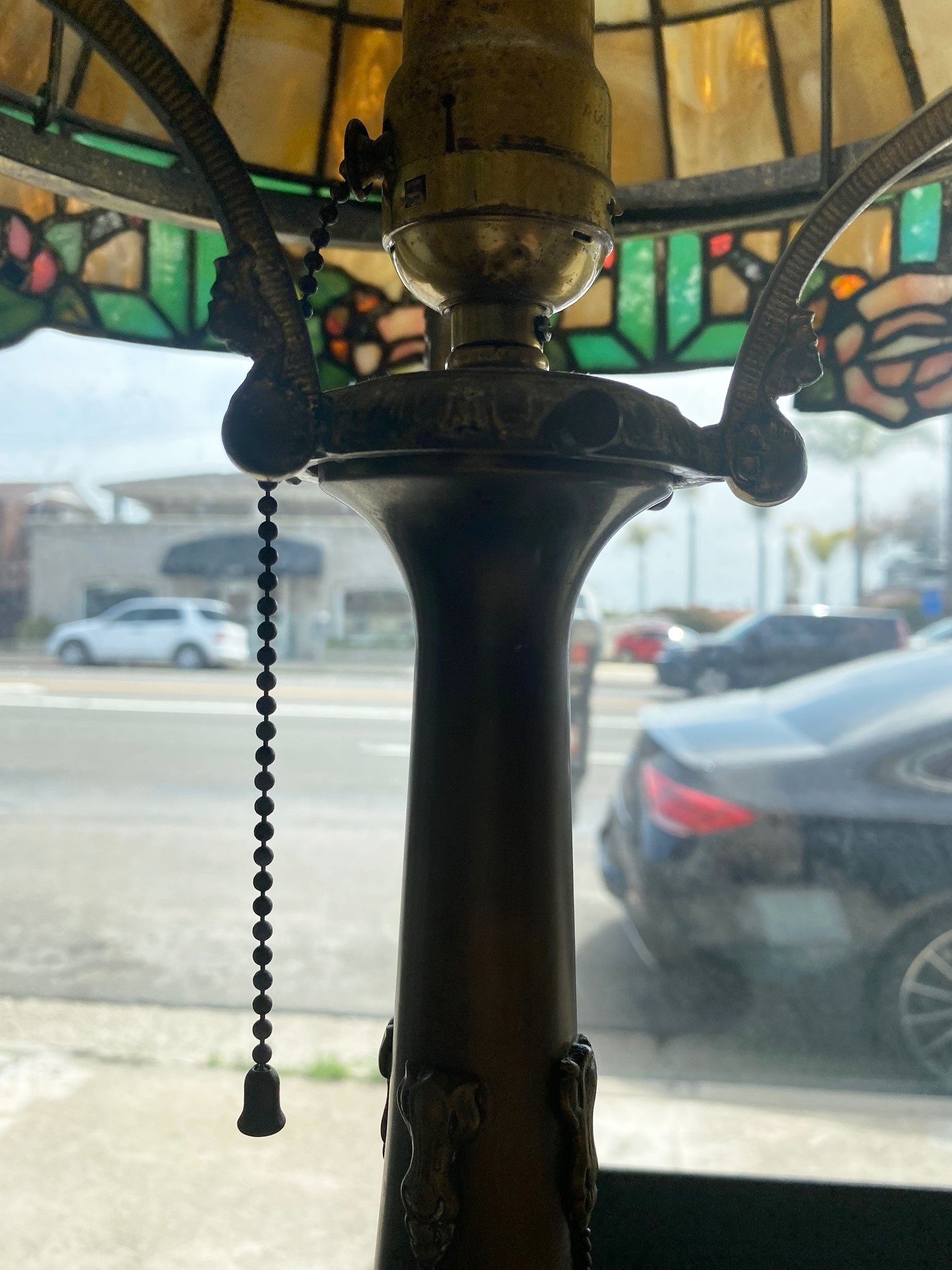 Original American Leaded Lamp Circa 1900-1915 - Image 6