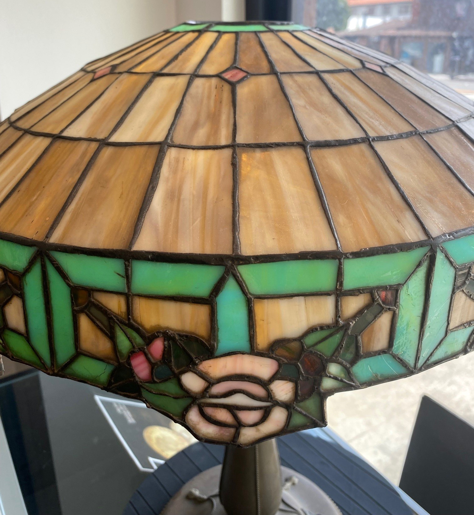 Original American Leaded Lamp Circa 1900-1915 - Image 3