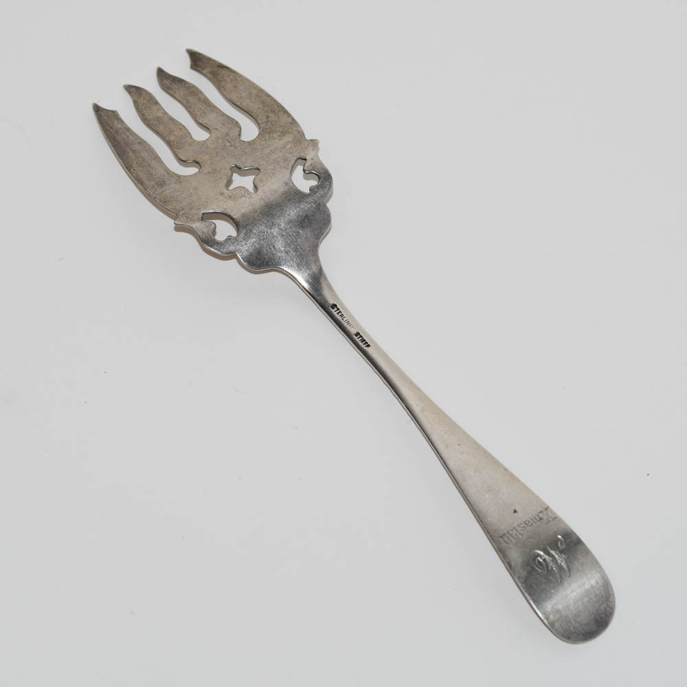 Stieff Rose by Kirk Steiff Large Sterling Silver Pierced Serving