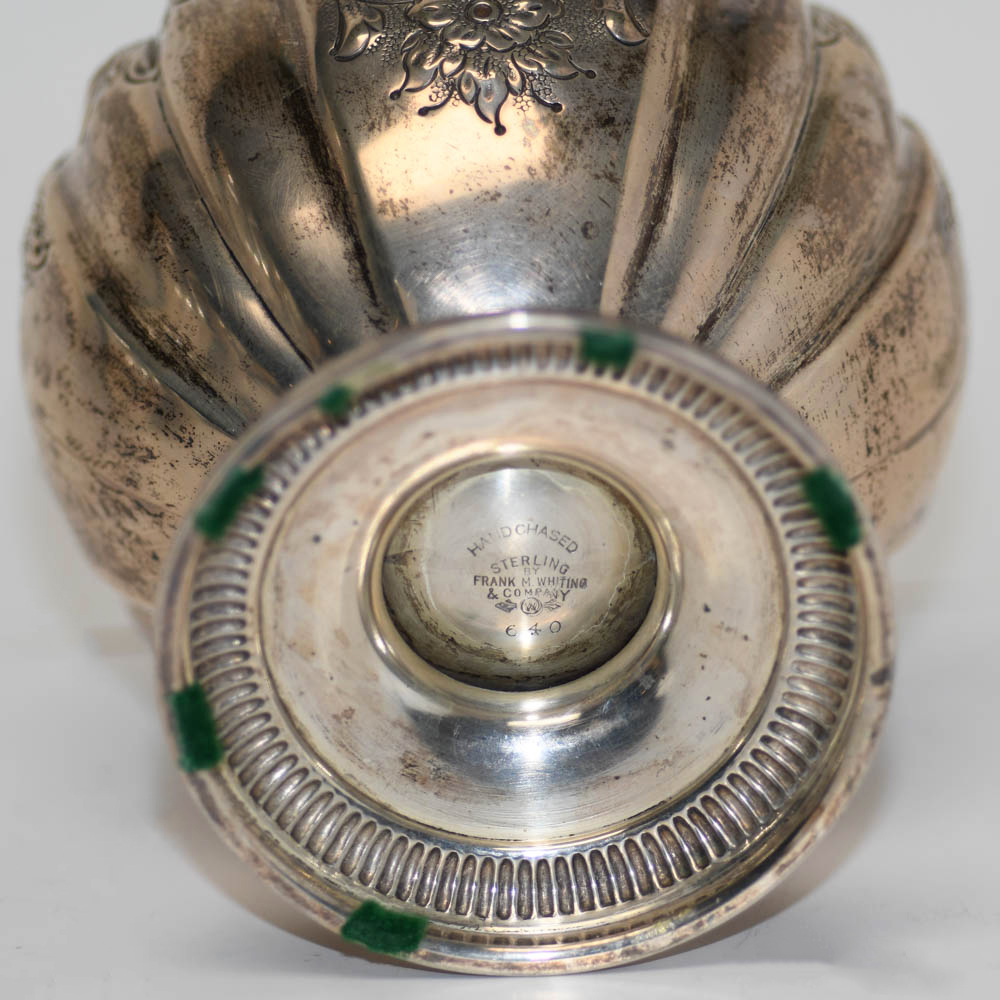 Sterling Silver Hand Chased Frank M Whiting Footed Bowl, 8.44ozt - Image 4
