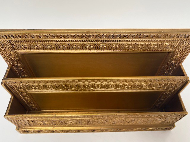 Letter Rack Gold Bronzed Gold Color Tiffany Studios Venetian Letter Rack