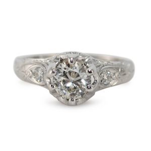 Vintage Platinum Diamond Ring