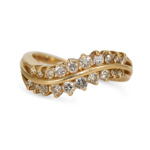 14K Yellow Gold Diamond Cocktail Ring .50TDW, 4gr