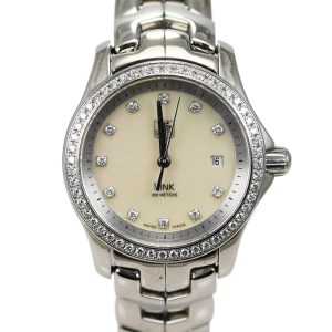 Tag Heuer Link Stainless Steel Wristwatch Diamond Bezel & Dial