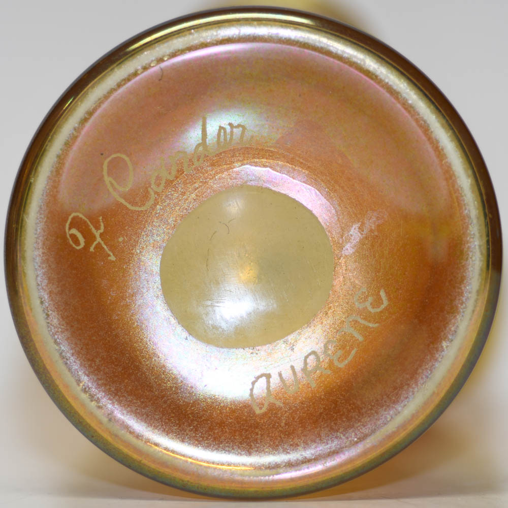 Steuben Gold Aurene Widebase Glass Vase - Image 2