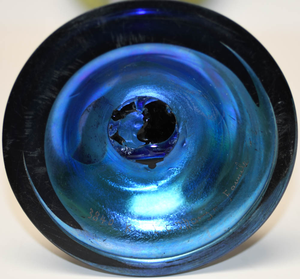 Tiffany Studios Blue Favrile Glass Vase - Image 2