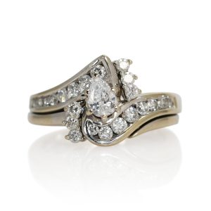 14K White Gold Diamond Marquise Ring 1.00tdw, 9.9gr