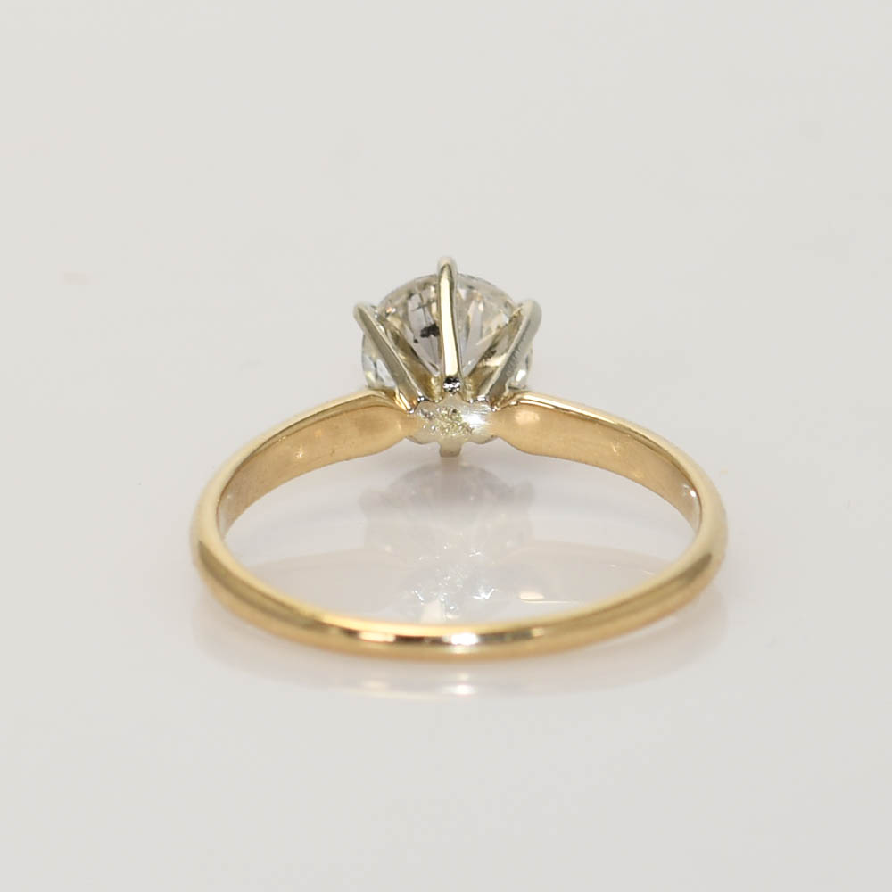 14K Yellow Gold Ladies Solitaire 1.01ct Diamond Ring, 2gr - Image 6