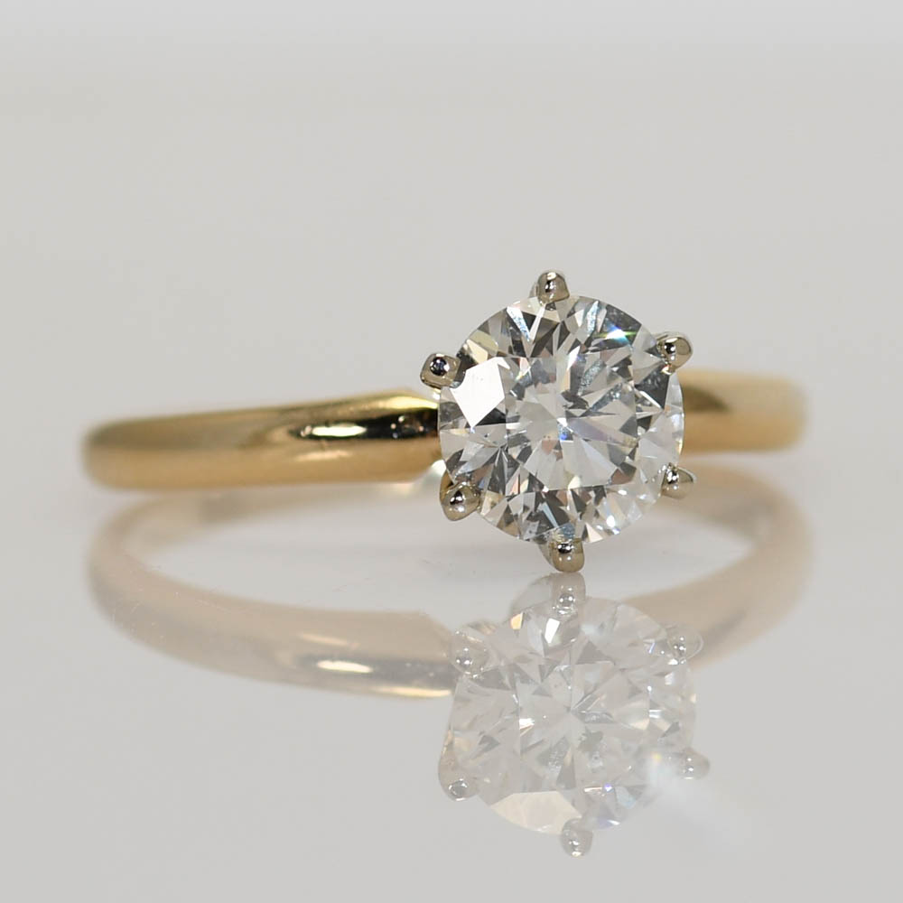 14K Yellow Gold Ladies Solitaire 1.01ct Diamond Ring, 2gr - Image 5