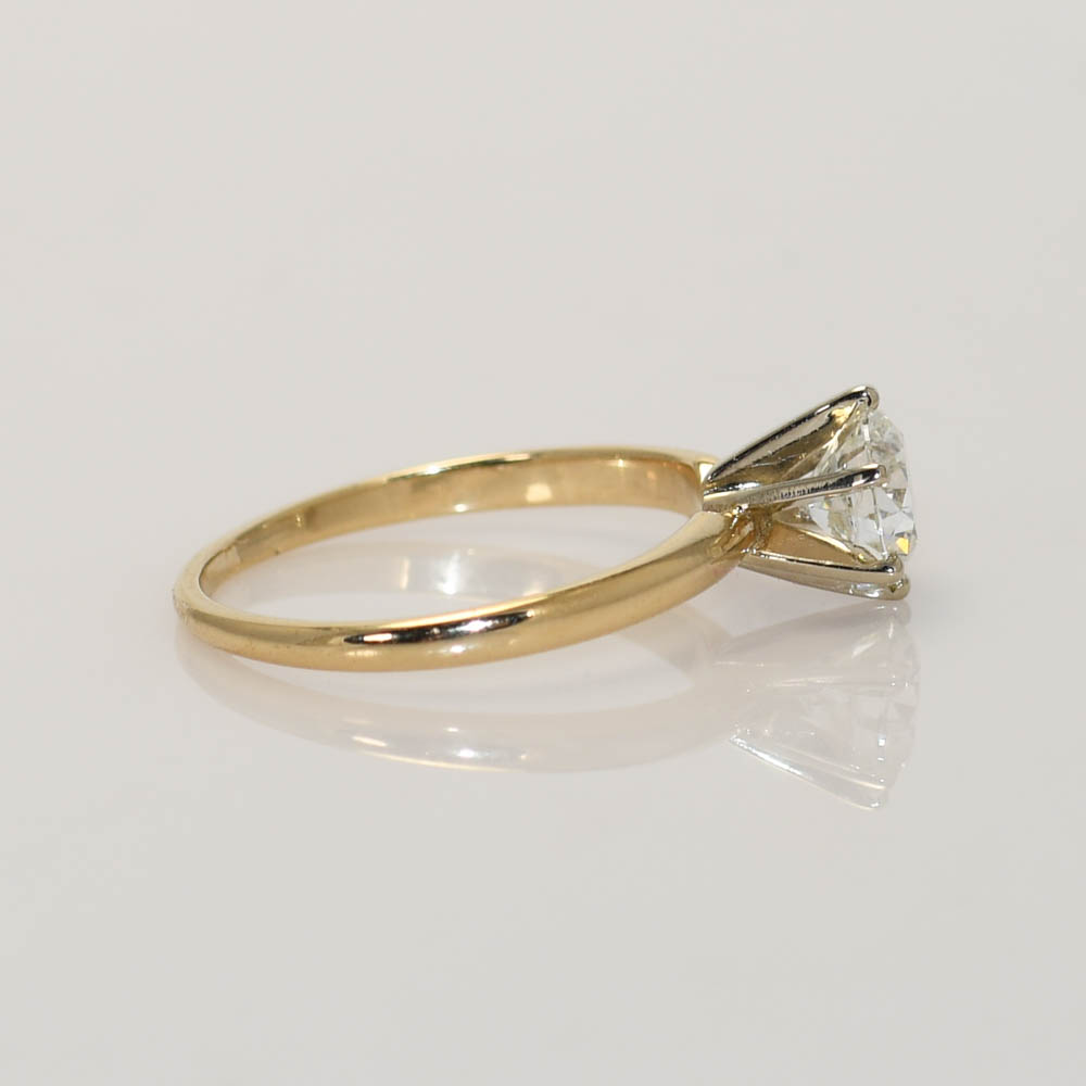 14K Yellow Gold Ladies Solitaire 1.01ct Diamond Ring, 2gr - Image 2
