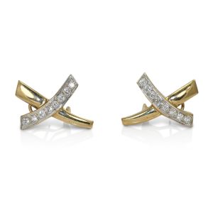 X-Shaped Diamond Earrings