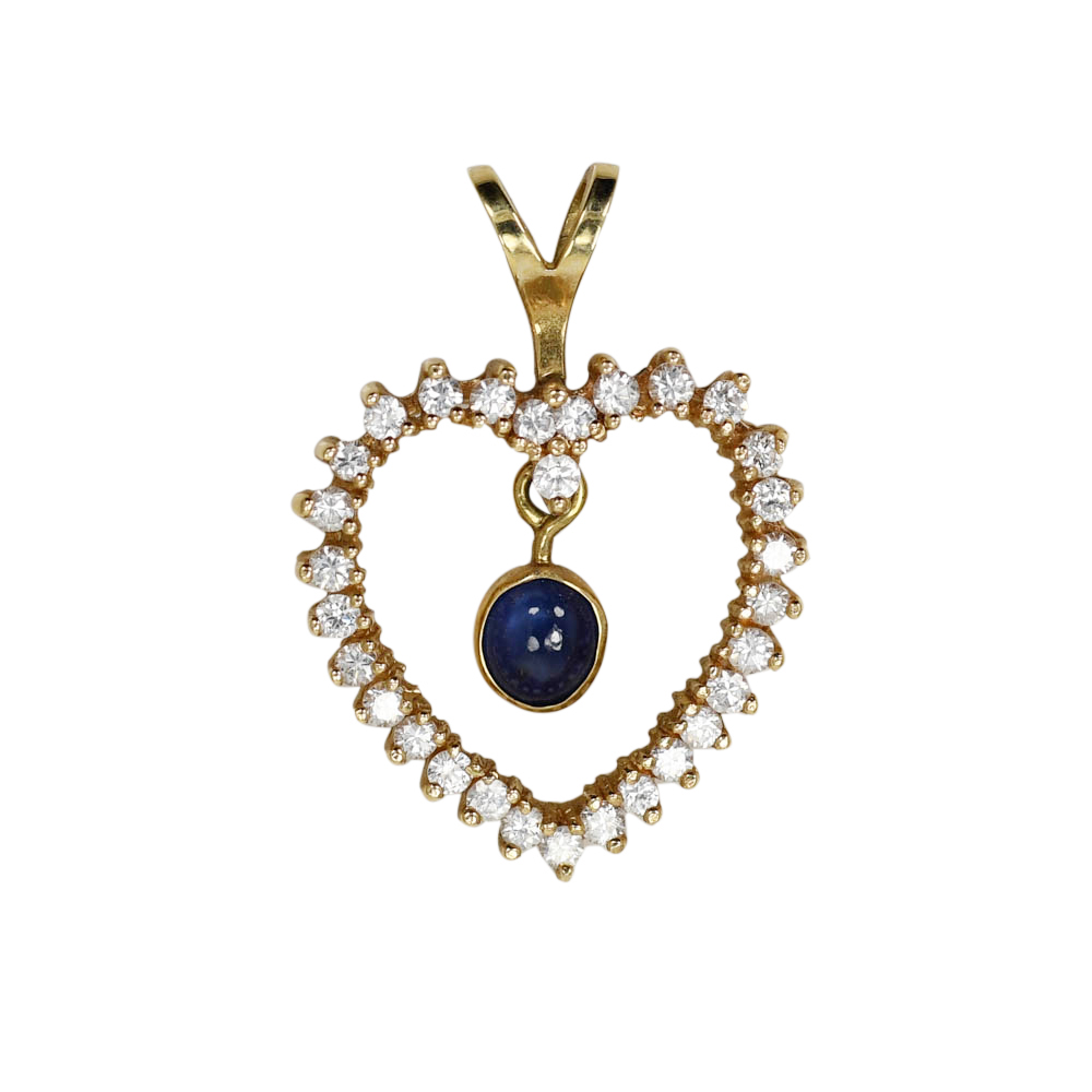 Cubic Zirconia Heart Pendant