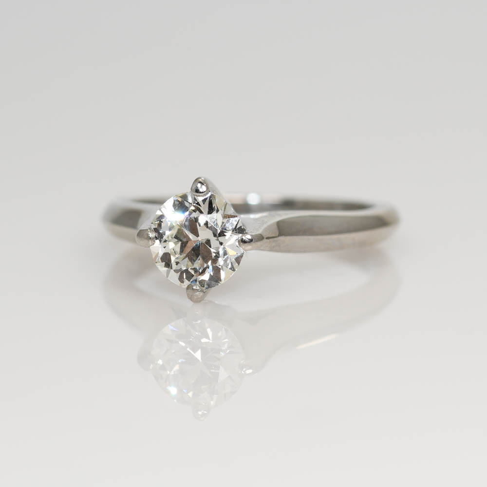 Platinum Diamond Ring Set .75ct Center Diamond, 7.8g - Image 10
