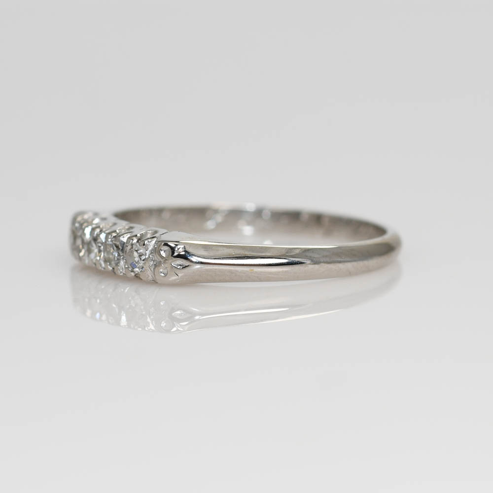 Platinum Diamond Ring Set .75ct Center Diamond, 7.8g - Image 9