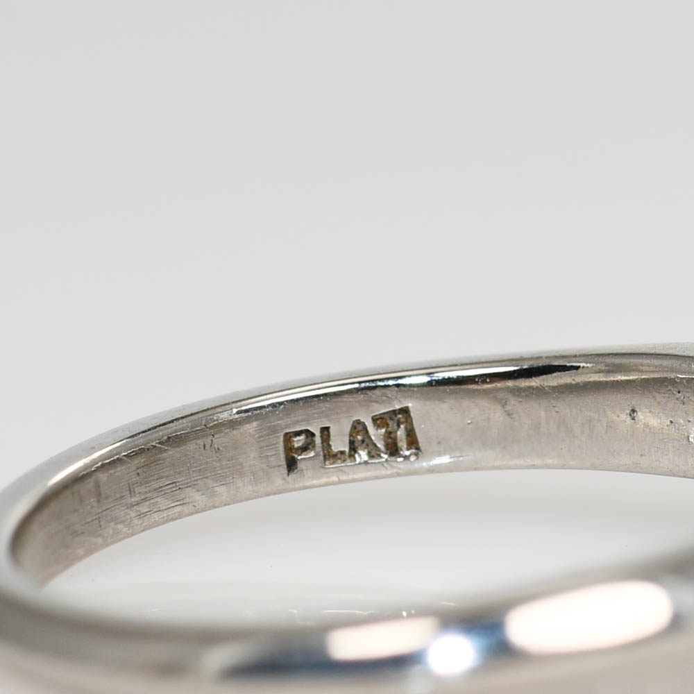 Platinum Diamond Ring Set .75ct Center Diamond, 7.8g - Image 7