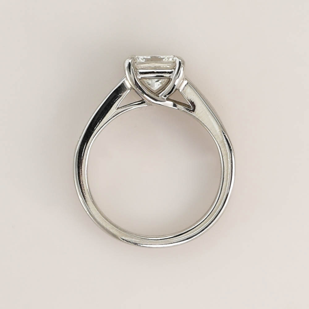 Ladies Platinum Diamond Ring, 1.03ct GIA H/VSI 5.4g - Image 5
