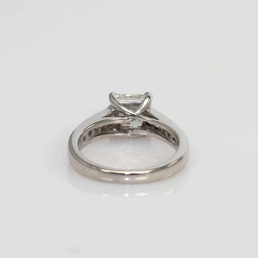 Ladies Platinum Diamond Ring, 1.03ct GIA H/VSI 5.4g - Image 6