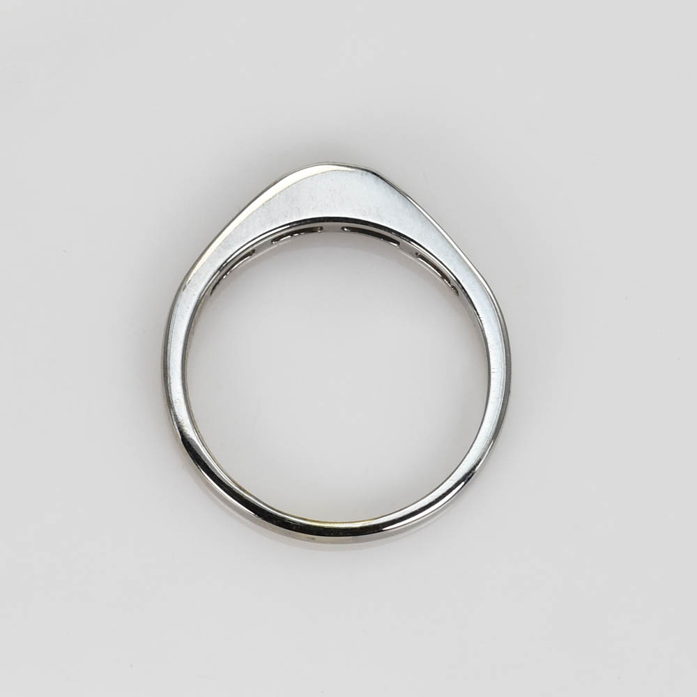 14K White Gold Diamond Band, 2.6gr - Image 7