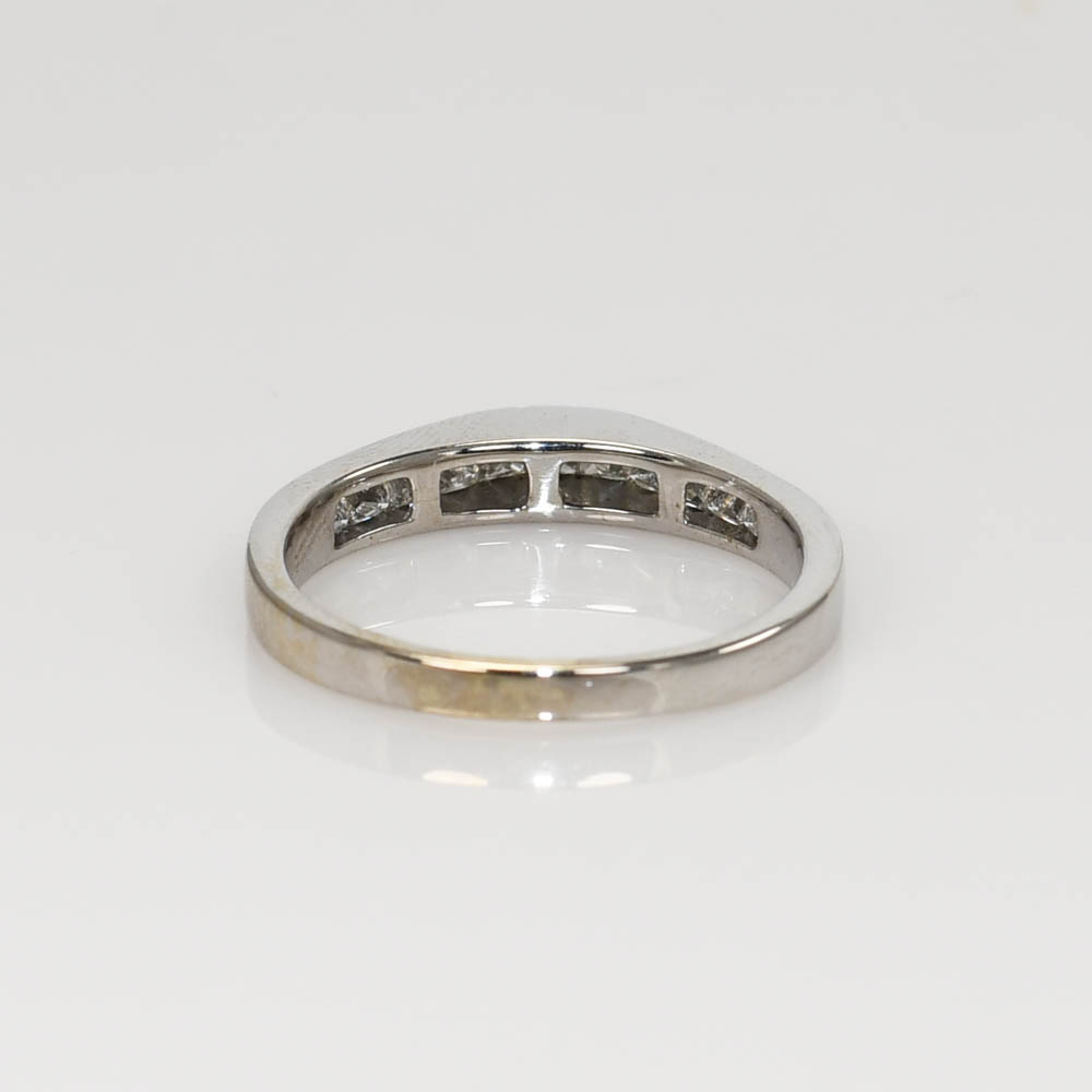 14K White Gold Diamond Band, 2.6gr - Image 6