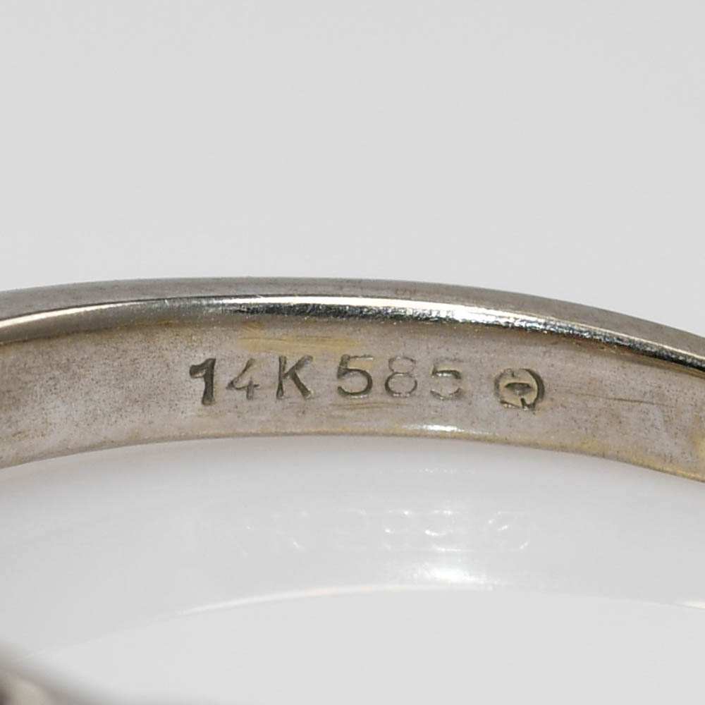 14K White Gold Princess Cut Diamond Ring - Image 7