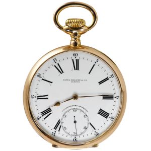 18K Yellow Gold Patek Philippe Chronometer Gondolo Pocket Watch