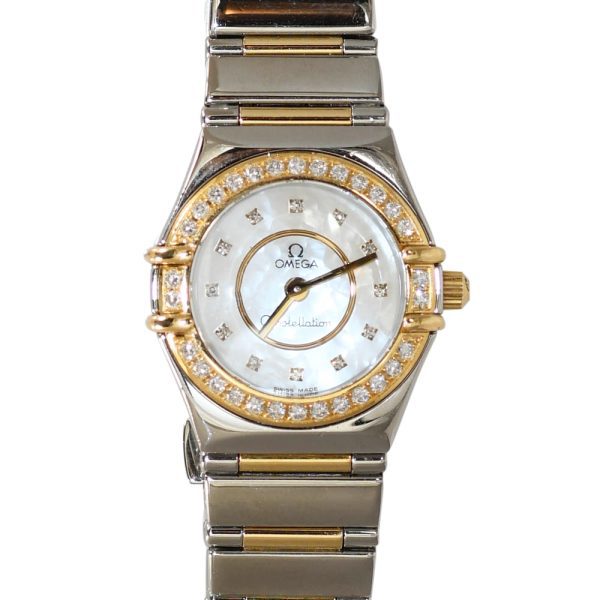 Omega 22.5mm Ladies Constellation MOP Dial Diamond Bezel Watch Omega Constellation My Choice Women Quartz Watch Diamond  main image 3