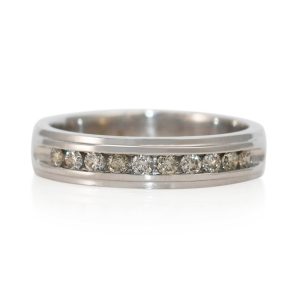 10K White Gold Diamond Wedding Band, .35TDW, 6.7g