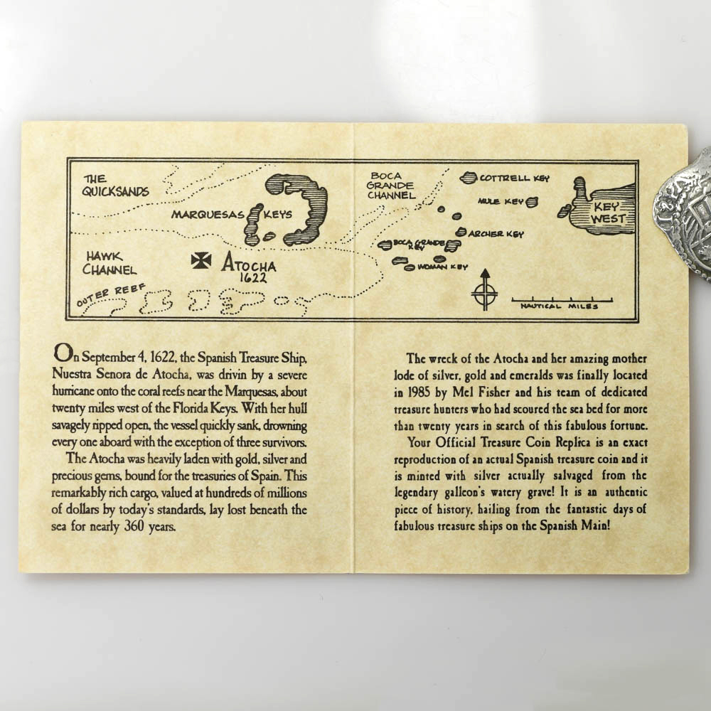 Atocha Spanish 2 Reales Silver, Treasure Wreck, Mel Fisher Mini COA - Image 5