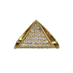14K Yellow Gold Ladies Cubic Zirconia Sliding Pendant, 3.5gr