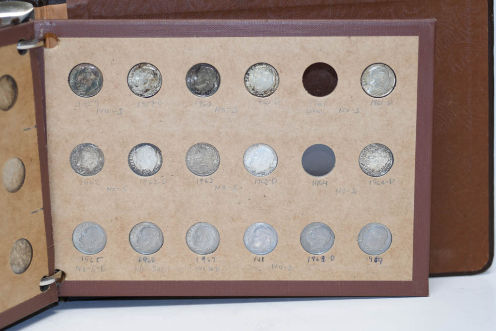 National Coin Album 1916-1959 Mercury/Loose Dimes-131 coins - Image 9