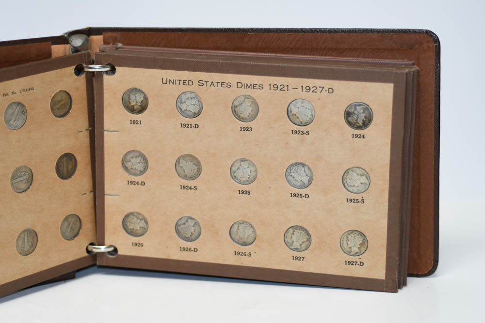 National Coin Album 1916-1959 Mercury/Loose Dimes-131 coins - Image 4