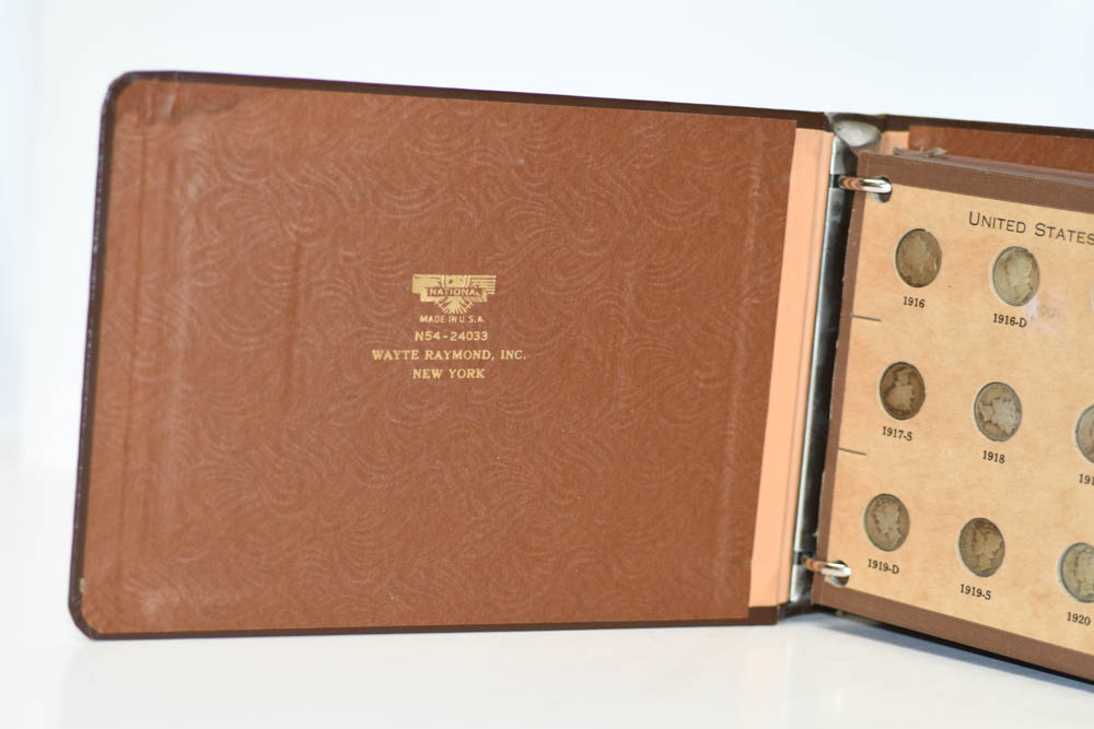 National Coin Album 1916-1959 Mercury/Loose Dimes-131 coins - Image 2