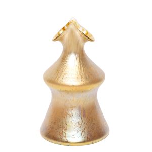 Loetz-Style Oil-Spot White Yellow Glass Vase