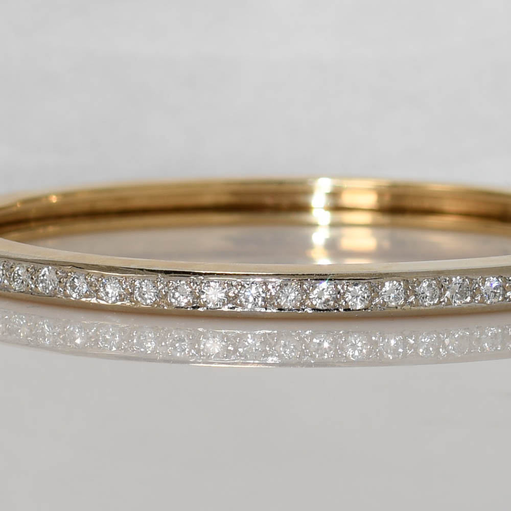 14K Yellow Gold Diamond Bangle Bracelet, 1.50tdw, 27.7g - Image 2