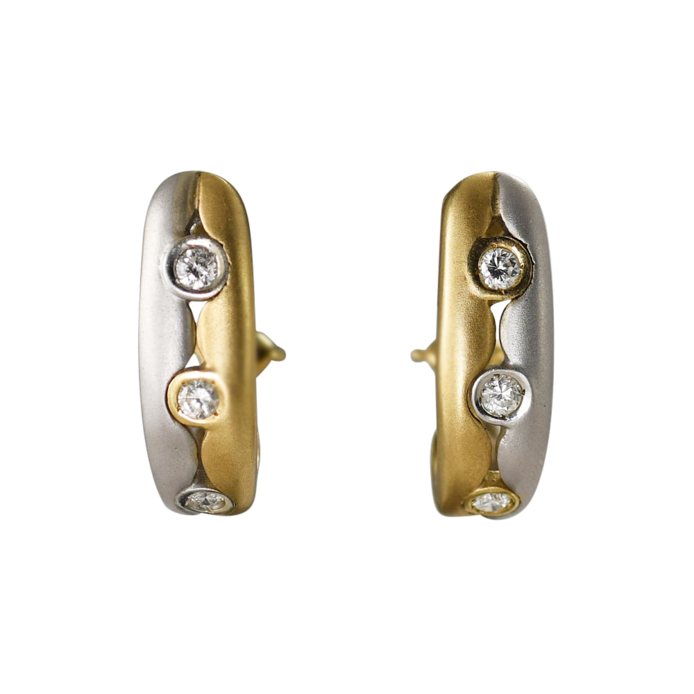 Yellow Gold Earrings Diamond Hoop Earrings Zoë Chicco 14k Gold