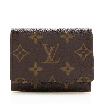 【希少】 LOUIS VUITTON LV Monogram Coated Canvas Card Case Louis Vuitton Monogram Coated Canvas Flap Card Case