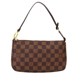 Louis Vuitton Damier Ebene Monogram Coated Canvas Pochette