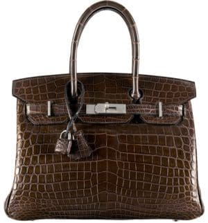 Hermès Birkin - Matte Chocolate Niloticus Crocodile Bag with Brushed Palladium Hardware, 30cm