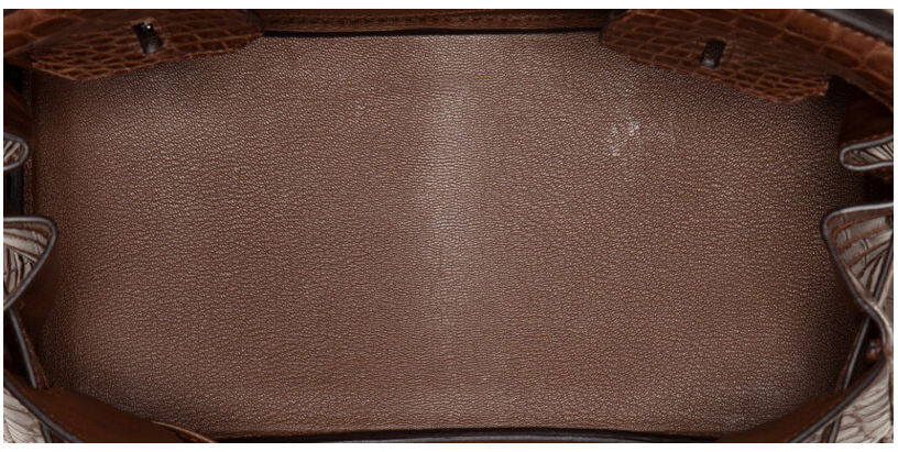 Hermès Matte Marron d'Inde Niloticus Crocodile Birkin Bag with Palladium Hardware, 30cm - Image 5